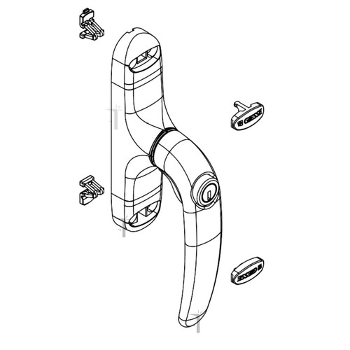 Maniglia giesse unica - maniglia, key